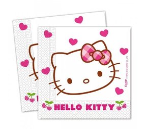 Serviette Hello Kitty Hartjes 20 Stück Serviette Hello Kitty Hartjes 20 Stück