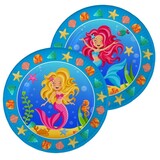 Plaques de fête de sirène 8 pièces Plaques de fête de sirène 8 pièces