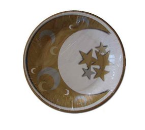 Assiette lune avec étoiles 26cm | 10 morceaux
