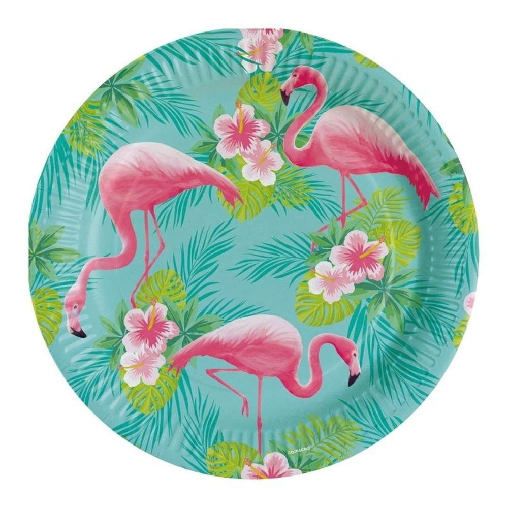 Plaque Flamingo Paradise 23cm | 8 pièces Plaque Flamingo Paradise 23cm | 8 pièces