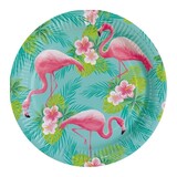 Plaque Flamingo Paradise 23cm | 8 pièces