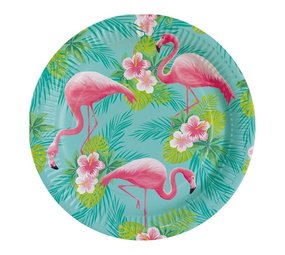 Plaque Flamingo Paradise 23cm | 8 pièces Plaque Flamingo Paradise 23cm | 8 pièces