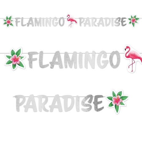 Letter garland Flamingo Paradise 135cm Letter garland Flamingo Paradise 135cm