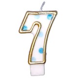 Bougie 7 moucheté bleue bleue Bougie 7 moucheté bleue bleue