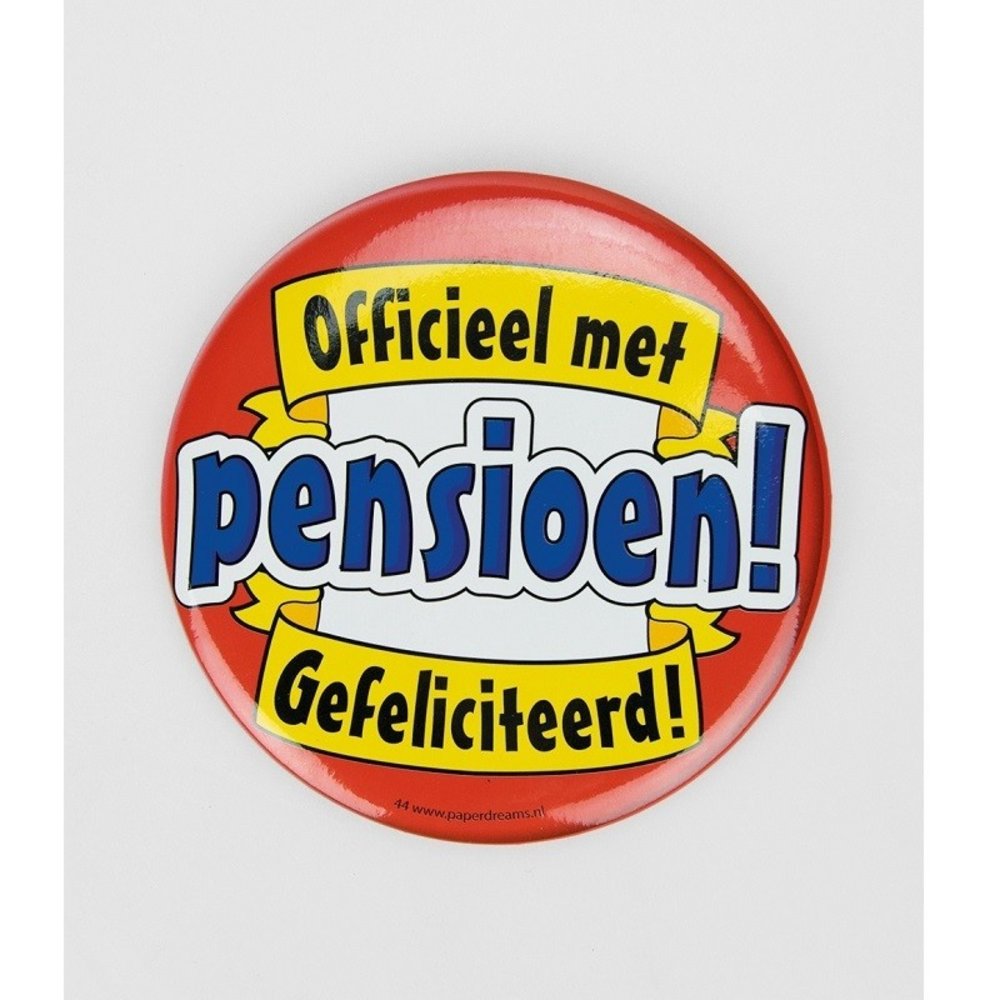 Button XL pension traffic sign Button XL pension traffic sign