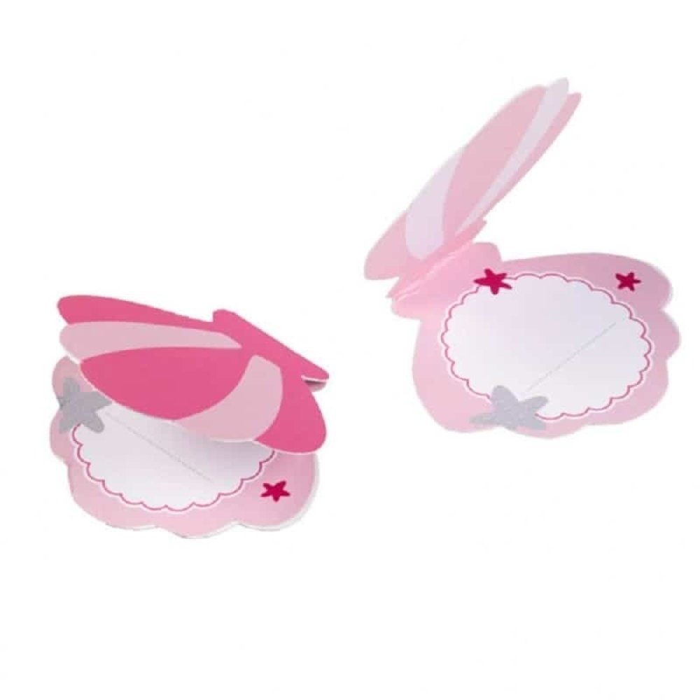 Tafelkaartjes roze schelp 8 stuks