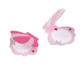 Tischkarten rosa Shell 8 Stücke