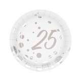 Bord 25 Shine Silver - Zilver 18cm | 8 stuks