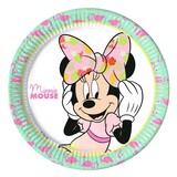 Bord Minnie Mouse tropical 23cm 8 stuks