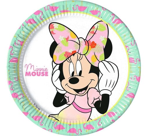 Assiette minnie souris tropicale 23cm 8 pièces Assiette minnie souris tropicale 23cm 8 pièces