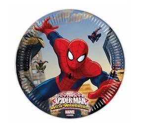 Assiette spiderman guerrier 20cm | 8 pièces Assiette spiderman guerrier 20cm | 8 pièces