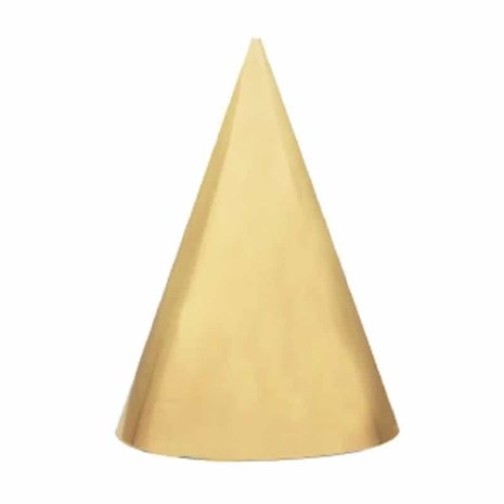 Point hat Glitter Gold | 6 pieces