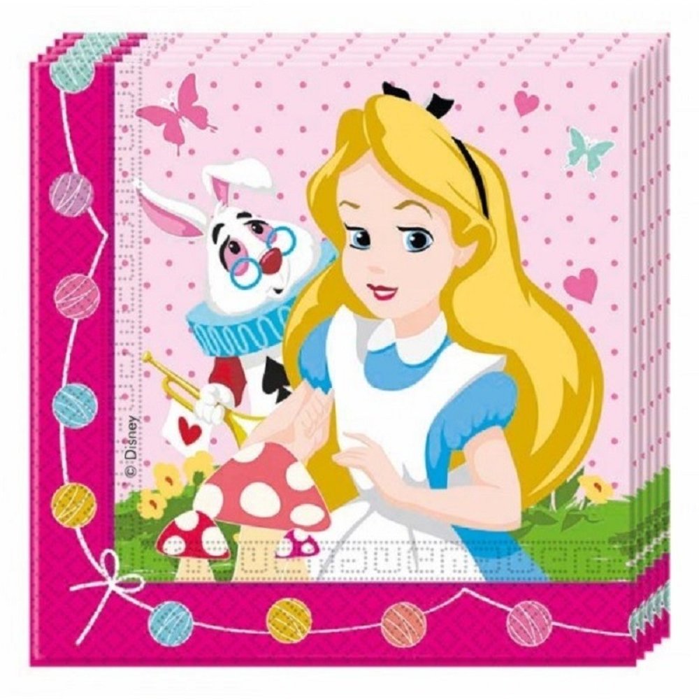 Napkin Alice in Wonderland 33x33cm 20 pieces