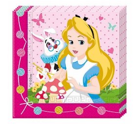 Napkin Alice in Wonderland 33x33cm 20 pieces