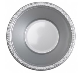 Kom zilver plastic | 20 stuks Kom zilver plastic | 20 stuks