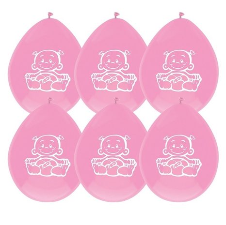 Balloon Birth Girl | 6 pieces