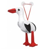 Plush stork with suction cups