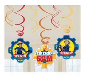 Amscan Decoratie swirl Sam de Brandweerman 3 plaatjes