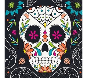 Napkin skull day of the dead, 20 pieces Napkin skull day of the dead, 20 pieces