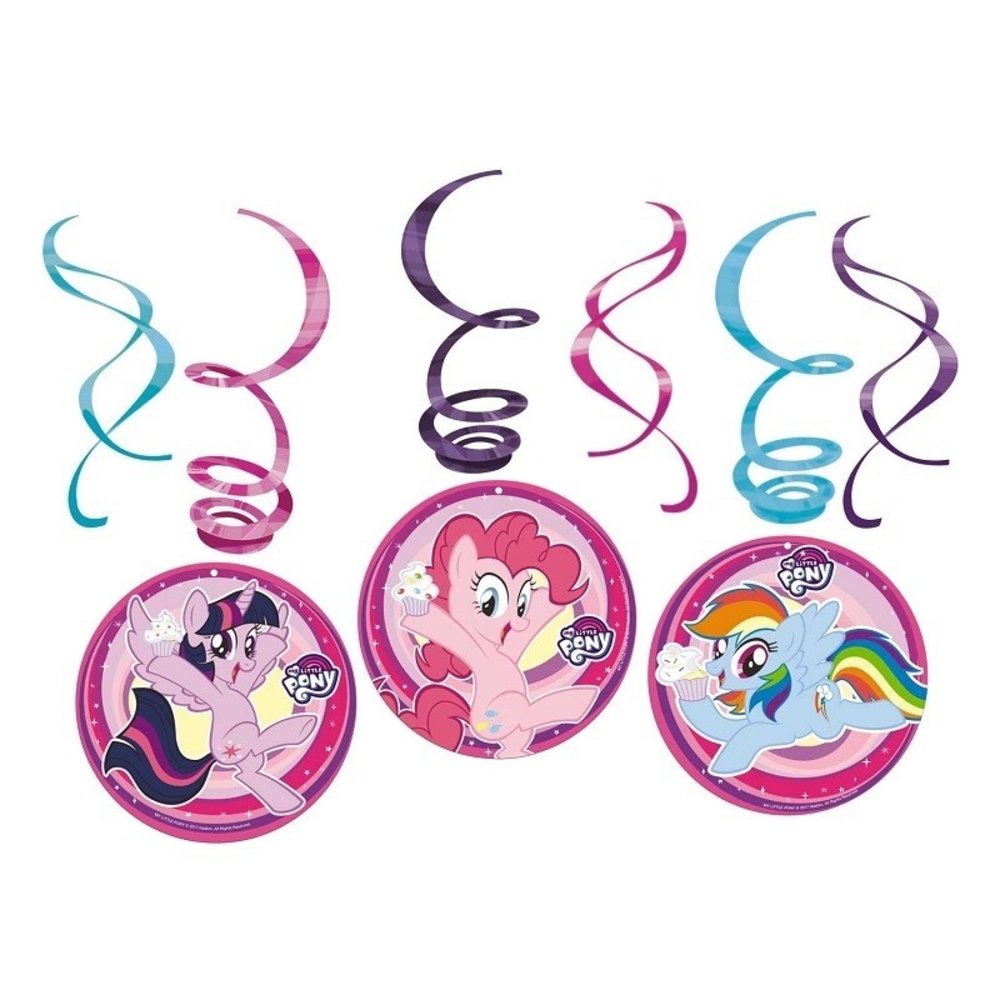 Decoratie swirl My Little Pony 6 stuks