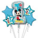 Folie ballon boeket Mickey Mouse 1 jaar | 5 stuks Folie ballon boeket Mickey Mouse 1 jaar | 5 stuks
