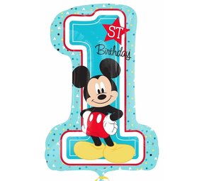 Supershape folieballon Mickey Mouse 1 jaar