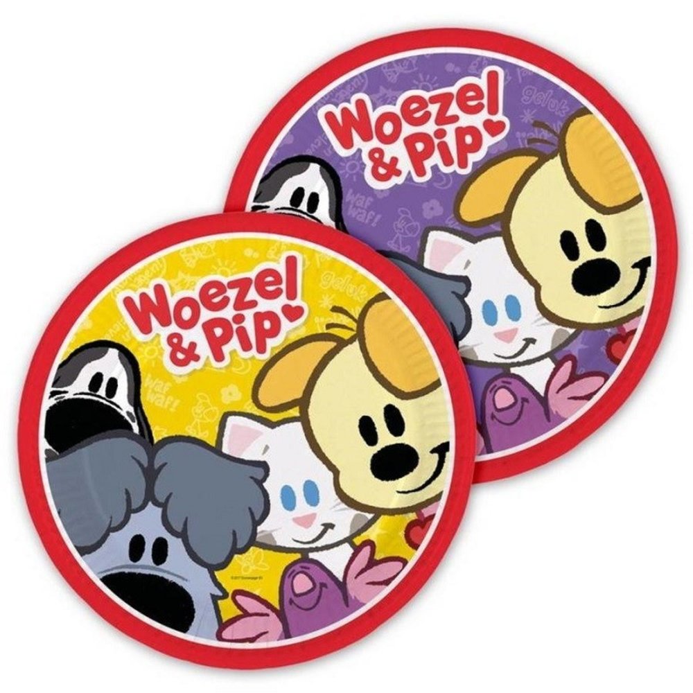 Bord Woezel en Pip 23cm | 8 stuks Bord Woezel en Pip 23cm | 8 stuks