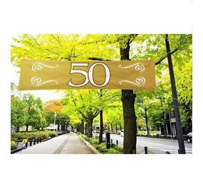 Folat Banner 50 years married 180 -wide x 40cm Folat Banner 50 years married 180 -wide x 40cm