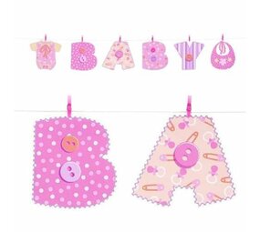 Letter garland Baby Pink