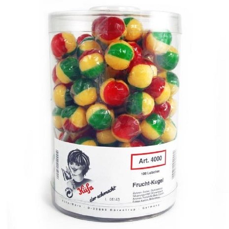 Lolly fruitbal per stuk verpakt
