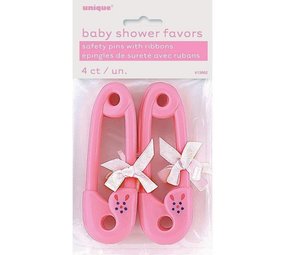 Safety pins Baby Shower Pink | 4 pieces