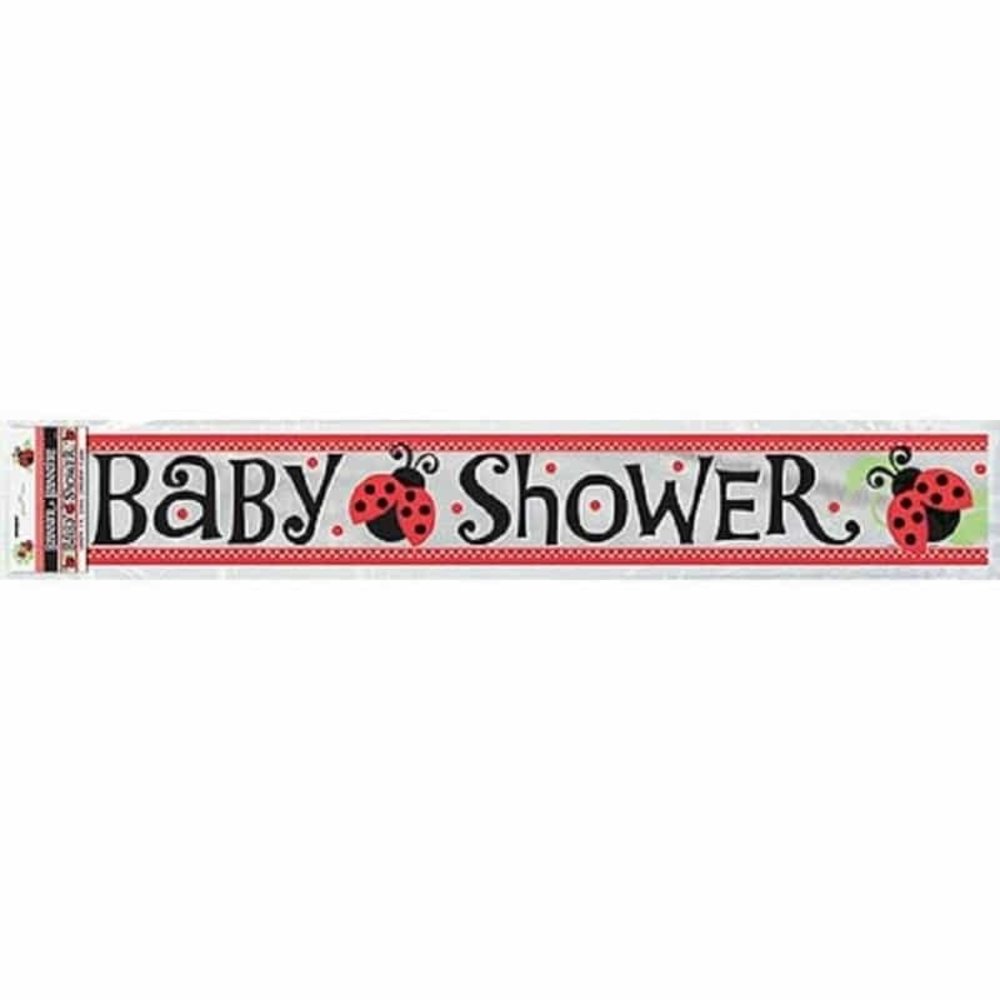 Banner Baby Shower Lady Bugs Red Banner Baby Shower Lady Bugs Red