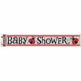 Banner Babyparty Lady Bugs rot Banner Babyparty Lady Bugs rot