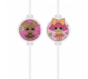 Procos Party Drink straws L.O.L. Surprise | 4 pieces Procos Party Drink straws L.O.L. Surprise | 4 pieces