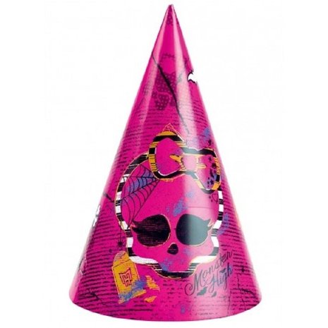 Party Hat Monster High Pink 6 Stücke Party Hat Monster High Pink 6 Stücke