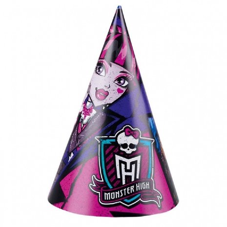 Feesthoedje Monster High 6 stuks Feesthoedje Monster High 6 stuks