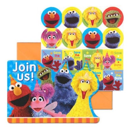 Einladungen Sesame Street machen Sie sich uns! 8 Stücke Einladungen Sesame Street machen Sie sich uns! 8 Stücke