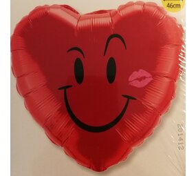 Feuille Ballon Heart Smiley | 46 cm
