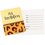 Invitation leopard 8 pieces