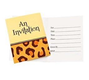 Invitation leopard 8 pieces