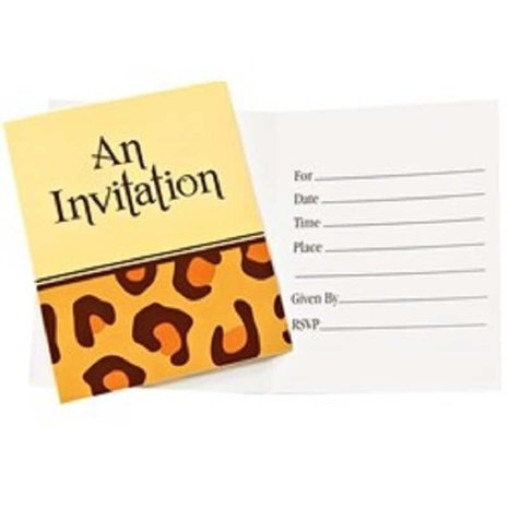 Invitation leopard 8 pieces