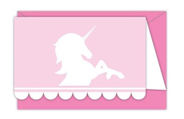 Globos Nordic Invitations scintillantes de licorne | 6 morceaux