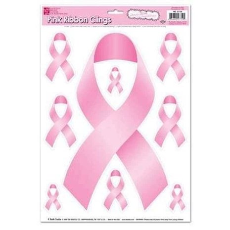 Raam stickers Pink Ribbon 9 stuks Raam stickers Pink Ribbon 9 stuks