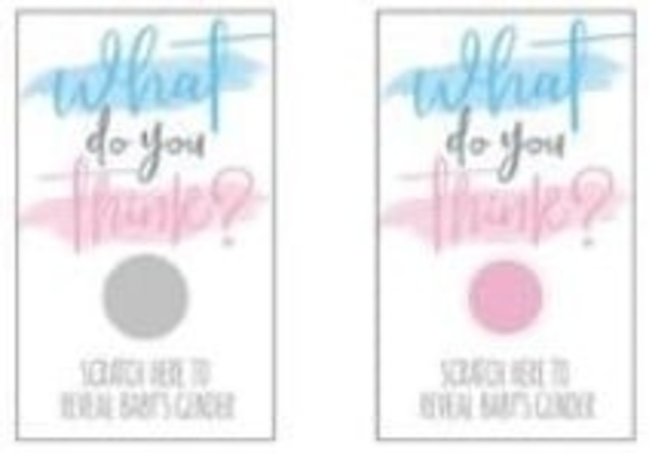 Gender reveal scratch cards girl | 10 pieces Gender reveal scratch cards girl | 10 pieces