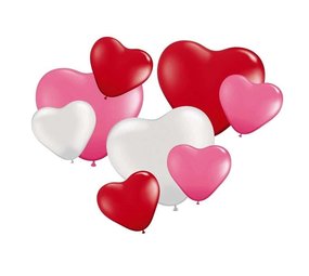 Balloon Heart shape Mix assorti 8 pieces