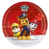 Procos Party Taartbordje rood Paw Patrol 20cm | 8stuks