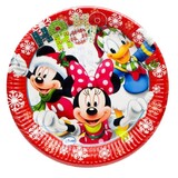 Plate Mickey Mouse Christmas Time 23cm 8 pieces