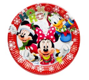 Plate Mickey Mouse Christmas Time 23cm 8 pieces Plate Mickey Mouse Christmas Time 23cm 8 pieces