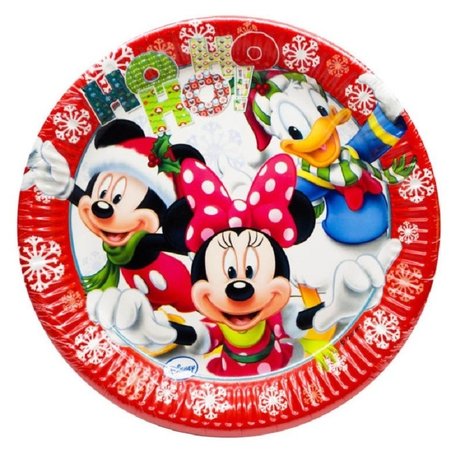 Teller Mickey Mouse Weihnachtszeit 23 cm 8 Stücke Teller Mickey Mouse Weihnachtszeit 23 cm 8 Stücke