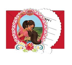 Uitnodiging Disney Elena of Avalor 6 stuks